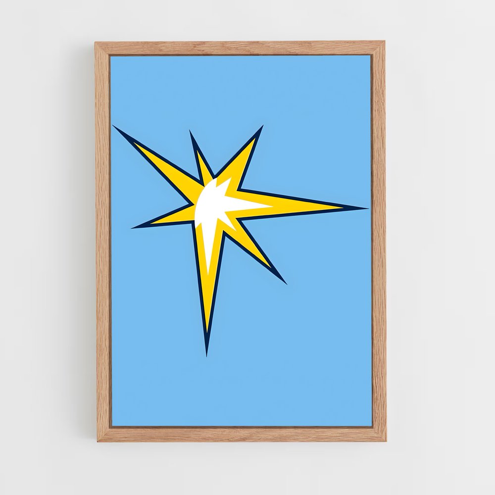 Poster Étoile des Rays – affiche Baseball (vue 4)
